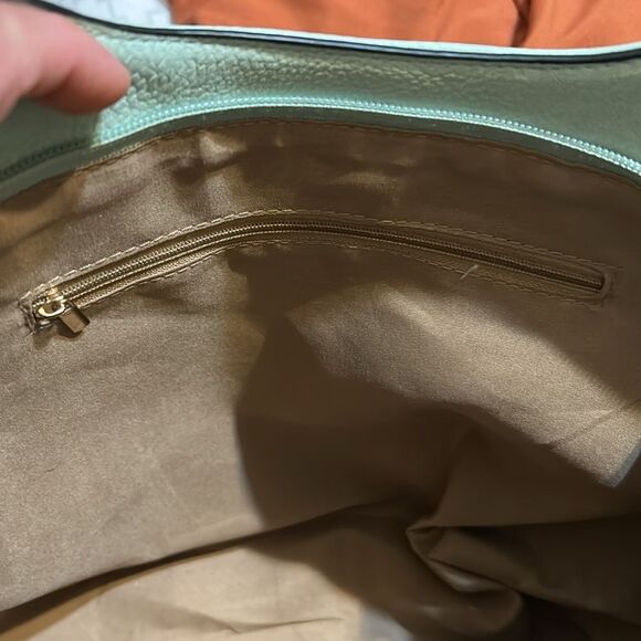 Mint Green and White Tote Bag - Picture 10 of 14